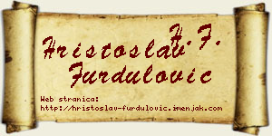 Hristoslav Furdulović vizit kartica